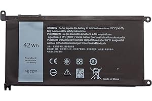 YASI MFG 11.4V 42Wh Batteria WDX0R WDXOR per Dell Inspiron 13 5368, 5378, 7368, 7378, Inspiron 15 5568 7569 7579 5578 5567 5565 Inspiron 17 5767 5765 Latitude 13 3379 Vostro 14 5468, 3CRH3 T2JX4 FC92N CYMGM