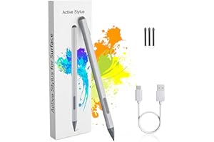 ARKIDYN PLUS Microsoft Surface Pen, Stylet Surface pour Surface Pro 11/10/9/X/8/7/6/5/4/3, Surface Go 4/3/2/1, Surface Laptop/Studio/Book 4/3/2/1 Stylet avec rejet de la Paume, Rechargeable,Pression de 4096