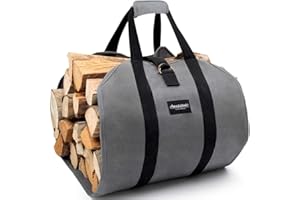AMAGABELI GARDEN & HOME Amagabeli Attrezzi Per Camino Borsa Porta Legna Per Tronchi Portalegna 99x45,7cm Impermeabile Cesta Porta Legnaper Sacca Porta Legna Da Ardere Da Esterni Con Maniglie Borsa Da Trasporto
