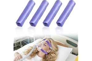 SJFNJN 4-Packs Satin CPAP Strap Covers, CPAP Strap Comfort Pads, CPAP face Pads, CPAP Face Cushion Universal and Comfort Silky CPAP Headgear Pads for Reducing Red Marks (4, Dark Purple)