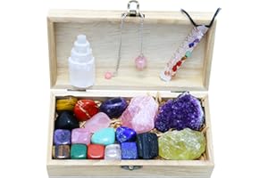 Nvzi Cristaux Et Pierres Précieuses, Cristaux Et Pierres Précieuses, Pierre Semi Precieuse Et Minéraux, Chakra, Lithotherapie Pierre De Protection Cristal, Kit Sorcellerie, Coffret Pierres Et Cristaux