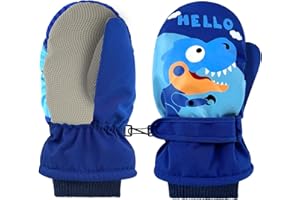 ‎BIBYKIVN Bibykivn Kinder Skihandschuhe, 3-5 Jahre Kinderhandschuhe Wasserdicht Winddicht Fäustlinge Handschuhe für Skifahren Radfahren Snowboarden Outdoor-Aktivitäten für Jungen Mädchen