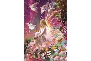 Ewwtrey 5D DIY Diamond Art Painting Kits, Strass Stickerei Kreuzstich Diamant Malerei Painting Bilder nach Zahlen für Erwachsene Kinder Home Wand Dekorationen - 30x40 cm/Elf