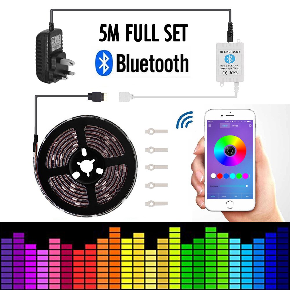 Led Lights Strip TOPSHARP Led Strip Fairy Light Bluetooth Smartphone