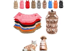 Komate Manteau d'hiver Imperméable pour Chien Chats Doudoune pour Chien Rembourré Matelassé Manteau Chien Neige Gilet Veste Chaude Chiot Vêtements pour Petit Moyen Grands Chiens (XXXL, Or)