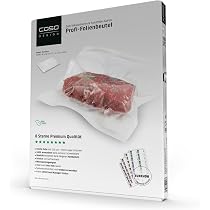 2 Rouleaux Film Sous Vide CASO 30x600 Cm | 150µm Réutilisable, Résistant à L'Ébullition | Pour Machines Sous Vide