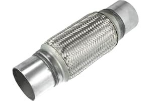 X AUTOHAUX Coche Escape Flexible Tubería con Soldadura Extensión Tubo 75 mm x 300 mm