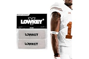 ‎LOWKEY Bizeps Band Oberarm Schweißband Set I 2er Pack Sport Mini Schweissband I Elastisches Armband zur Schweißabsorbation für Football Basketball Baseball Tennis I NFL Biceps Band Accessoires