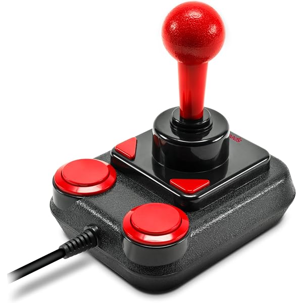 ArcadeR Retro-Joystick Mit 9-Pin-Anschluss – Kompatibel Mit Atari, Commodore, Sega Mega Drive & Mehr – Transparent-schwarzes Gehäuse, Austauschbare Teile
