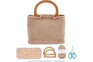 FREEBLOSS Kit de Crochet pour Sac - Kit Complet pour Débutant et Adulte avec Tutoriel - Tricot et Crochet Soi-même
