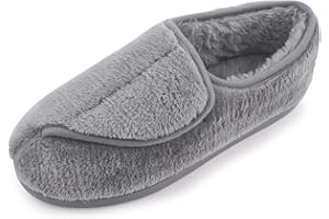 GIT-UP Frauen Memory Foam Diabetiker Hausschuhe Arthritis Ödem Einstellbare Bequeme Hausschuhe Geschlossene Zehen..