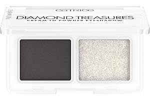 ‎CATRICE Catrice Diamond Treasures Cream to Powder Eyeshadow, Lidschatten, Nr. 030, Grau, 2 Grau-Töne, langanhaltend, hochpigmentiert, glitzernd, vegan, Nanopartikel frei, ohne Parfüm, ölfrei, 1er Pack (2.8g)