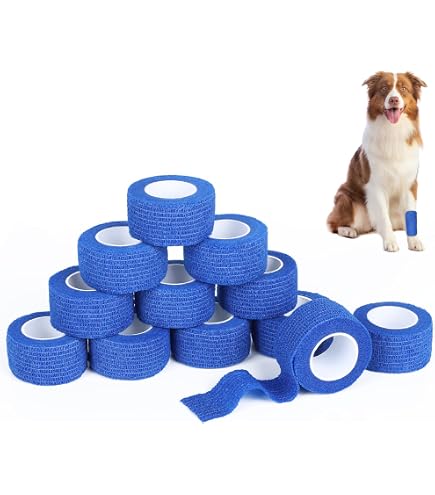 Pet Vet Wrap Benda Elastica Autoadesiva per Animali Domestici, 6 Rotoli