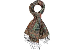 Lorenzo Cana, pashmina in seta e lana, 70 x 190 cm, motivo paisley, stola, sciarpa