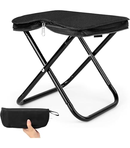 Piccolo Sedia Campeggio Pieghevole Sgabello Portatile Capacità Di Carico150kg Per Pesca Spiaggia Giardino Picnic BBQ Viaggio Escursione Trekking - 4