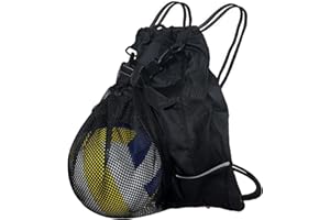Louenth Borsa da calcio per giovani, zaino da calcio Borsa da palestra con zaino e borse per il basket di pallavolo da pallavolo con borsa a mesh a palla, borse sportive per bambini ragazzi