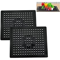 2 Tappetini Lavello Silicone 31.4x26cm - Antiscivolo, Tagliabile, Per Cucina E Bagno - Foto 9