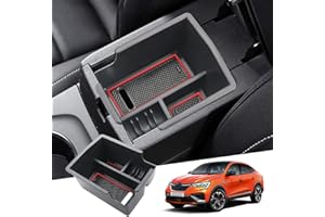 GAFAT Renaul-t Arkana 2021-2024 2025 Caja de Almacenamiento, Arkana 2023 Reposabrazos, Organizador para la Guantera, Compatible con Renault Arkana Accesorios (Rojo)