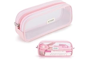KALIDI Clear Pencil Case Large Pen Bag Stationery Pouch Cosmestic Make up Bag for Student School College Office