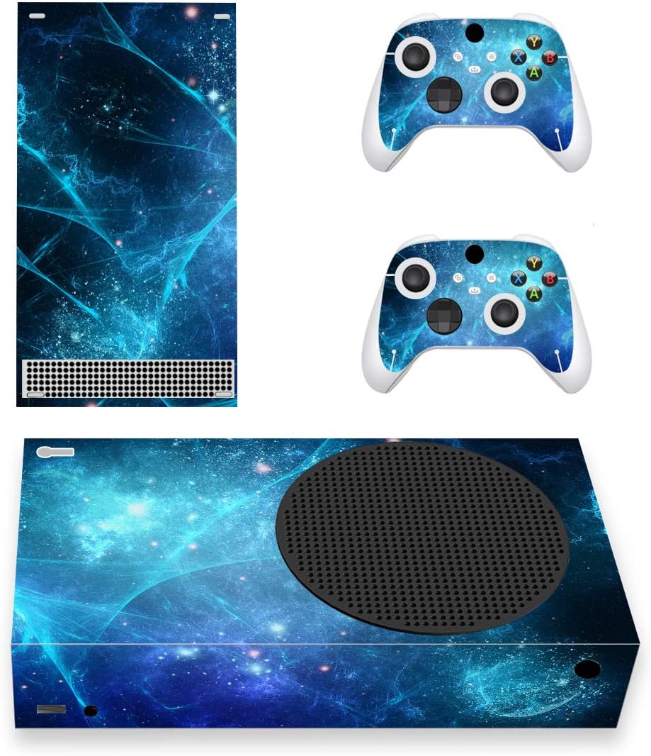 playvital Blue Nebula Custom Vinyl Skins for Xbox Series S, Wrap Decal Cover Stickers for Xbox Series S Console Controller