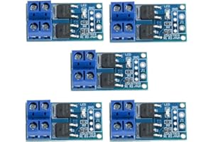 Anmbest 5PCS DC 5V-36V 15A(Max 30A) 400W Dual High-Power MOSFET Trigger Switch Drive Module 0-20KHz PWM Adjustment Electronic Switch Control Board Motor Speed Control Lamp Brightness Control