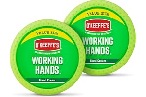O'Keeffe's Working Hands 193 g degel 2-pack – handkräm för extremt torra, spruckna händer, ökar omedelbart fuktinnehållet, bildar ett skyddande skikt och förhindrar fuktförlust