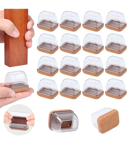 20 Tappi Di Chiusura Rettangolari Per Tubi - Bianchi, 30x15mm