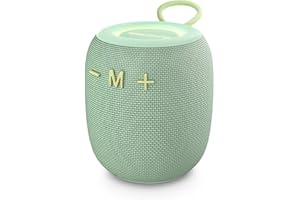 Energy Sistem– Altavoz Bluetooth (Bluetooth 5.3, 18 Horas de batería, IPX6, True Wireless, Plástico 100% Reciclado, Luces LED) (Mint)