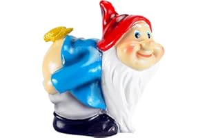 ‎LUNARTEC Lunartec Gartenzwerge lustig: Kleiner Gartenzwerg Malik, 14,5 cm (Gartendeko-Zwerge, Zwerg für den Garten, Figuren)