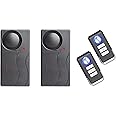 Lancoon 2 Packs Anti-Theft Vibration Alarm, 110dB Loud Sensitivity Adjustable Motion Sensor Burglar Safety System for Door Window Bike Motorcycle Motorhome