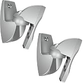 Vogel's 500 Universal Wall Mount for Speakers, Rotatable up to 180 Degrees, Tilt up to 20 Degrees, Pre-Assembled, Silver, Max