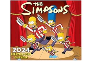 The Simpsons 2024 Desk Calendar, Page A Day Formatted Calendar, Official Product