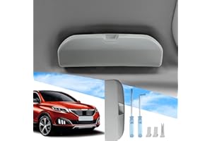 SXCY Peugeot 3008 5008 2016-2022 Car Glasses Cases Sunglasses Holder Box Car Handle Glasses Case Organizer, Peugeot 3008 2022 Accessories (Grey)