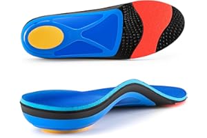 DACAT Solette ortopediche Per Arco Plantare per Uomini e Donne, Solette Scarpe per Fascite Plantare, Piedi Piatti, Pronazione, Solette per Dolore al Tallone, Spina Calcaneare (EU44-45, Blu)