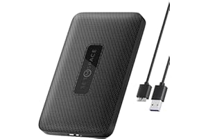 SETMSPACE Case HDD 2.5 SATA USB 3.0 , Case HDD 5Gbps Velocità di Trasmissione, Tool Free, Case Hard Disk 2.5 Supporta UASP/TRIM per unità a Stato Solido SATA HDD/SSD da 7-9.5MM (Nero)