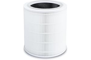iAmoy Core 400S Filtre de rechange pour purificateur d'air LEVOIT Core 400S, Core 400S-RF, H13 True HEPA et charbon actif, filtration d'air haute efficacité, blanc