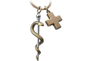 FABACH Breloczek z krzyżem medycznym – prezent dla pielęgniarek i studentów medycyny, antyczny brąz