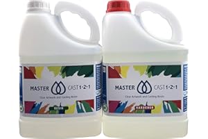 ELI-CHEM RESINS MASTERCAST 1-2-1 Epoxidharz mit Härter Set zum Gießen 10 k g für Fluid-Painting | glasklar und UV stabilisiert | Clear Epoxy Casting Pouring Resin