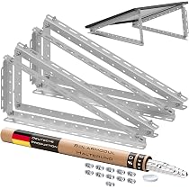 Solarmodul-Halterung 118 Cm – 0–90° Verstellbar, 2er-Set, Für 100–600 W, Aluminium, Wand- & Dachmontage