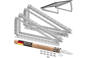 V-CANT-C 4x Solarmodul Halterung - 0% MwSt│ Halterung für Solarmodule bis zu 114.5 cm │ Robuste Solarpanel Halterung │ Einstellbarer Neigungswinkel 0° - 90° │ Flachdach, Balkonkraftwerk, Wand etc.