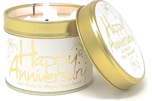 LILY-FLAME Lily Flame Happy Anniversary Tin Candle - Congratulate with Lily Flame Tin Candle - with Soft Scents - Cruelty Free and Vegan Friendly