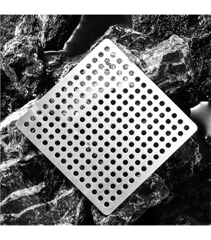 Couvercle Vidange Douche Acier Inoxydable 304 Carré 150x150x1mm - Protection Anti-Bouchon Feuilles