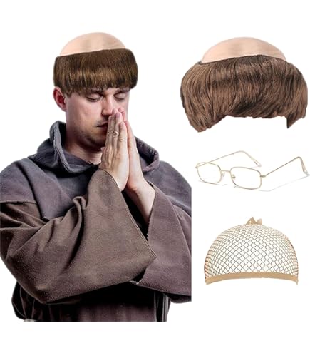 Lampadina Zio Fester Costume Uomo Halloween Completo: Abito Nero, Berretto Calvo Bianco E Vernice Per Viso Famiglia Addams