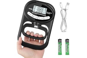 Mineup Electronic Hand Dynamometer, 397 lbs/180 kg Grip Strength Tester, Hand Dynamometer Grip Strength Trainer, Grip Strength Measurement Meter, Auto Capturing Electronic Hand Grip for Strength Test