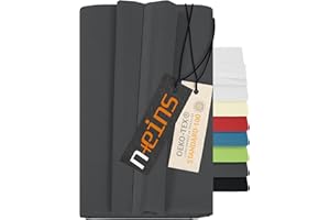 npluseins Cama Toalla – Casa – Sábana de 100% algodón en 7 Selecto Colores – Sábana sin Goma – Talla única de Aprox. 150 x 250 cm, 100% algodón, Antracita, ca. 150 cm x 250 cm