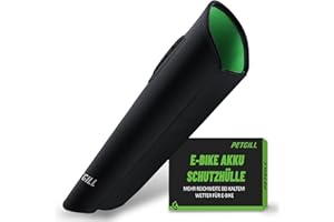 PETGILL E-Bike Akku Schutzhülle 30-43cm Umfang Transportschutz Schutz vor Kälte Schmutz Erhöht Laufzeit und Lebensdauer universale Passform Bosch integriertes E-Bike Zubehör Rahmenakku Fahrrad Abdeckung