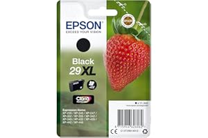 Epson Serie 29XL Fragole, Cartucce Claria Home per Stampante Inkjet, Single Pack 1 Colore (Nero) Formato XL, Stampe Casa/Ufficio fino 470 Pagine, Confezione Retail