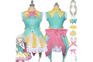 Tjmiaohao Project Sekai Colorful Stage Kusangai Nene Cosplay Costume Outfit Game Character Ootori Emu Uniform Full Set Halloween Dress Up Suit with Headdress Wig for Women Girls