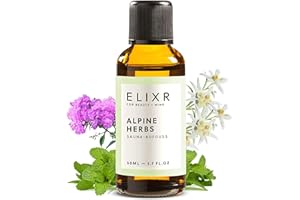 ELIXR Alpine Herbs Sauna Infusion - Sauna Infusion for Sauna Infusion - 100% Pure Natural Essential Sauna Oil with Alpine Herbs - Sauna Fragrance as a Perfect Sauna Gift (50 ml)