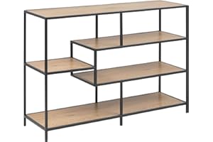 Amazon Basics Martin - Librería, 4 estantes, 35 x 114 x 78.2 cm (largo x ancho x alto), Acabado Con Efecto de Roble (Antes éramos Movian)